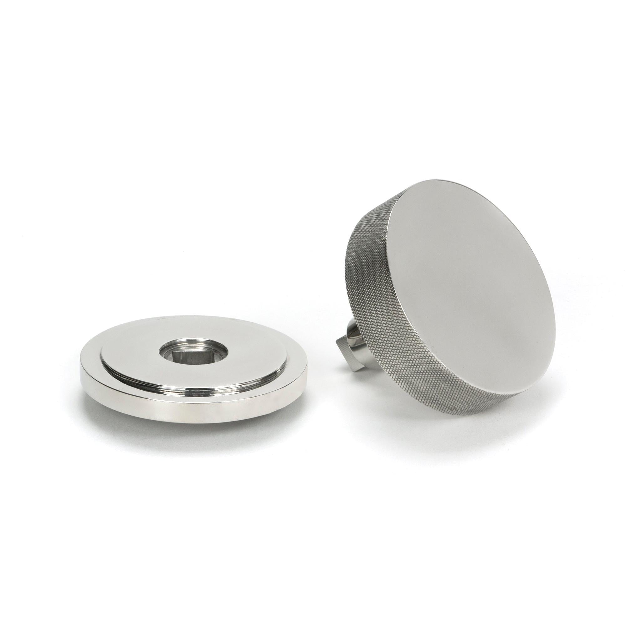 Polished Marine SS (316) Brompton Centre Door Knob (Art Deco) | From The Anvil - Centre Door Knobs - From The Anvil - Yester Home