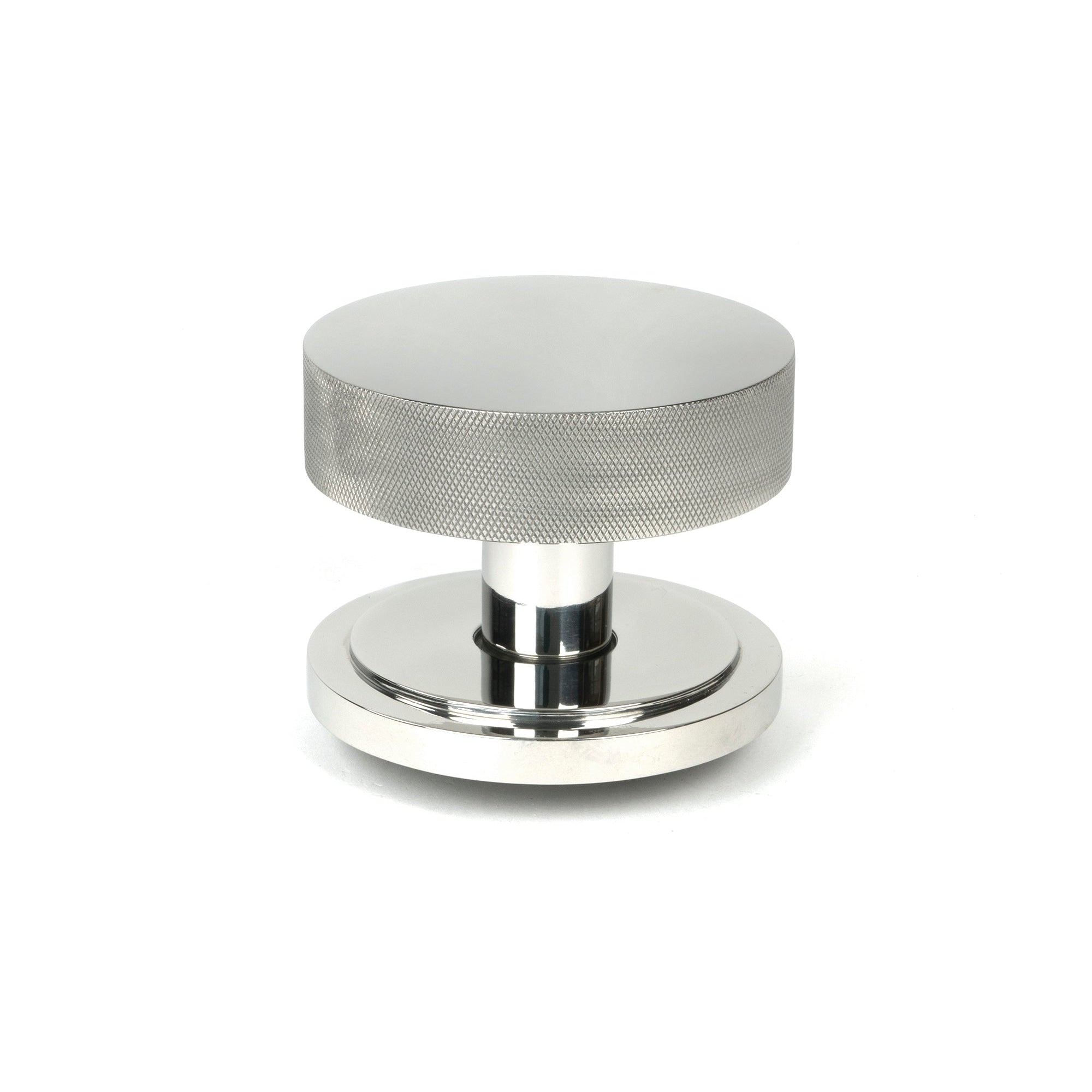 Polished Marine SS (316) Brompton Centre Door Knob (Art Deco) | From The Anvil-Centre Door Knobs-Yester Home