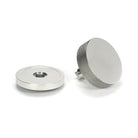 Polished Marine SS (316) Brompton Centre Door Knob (Plain) | From The Anvil-Centre Door Knobs-Yester Home