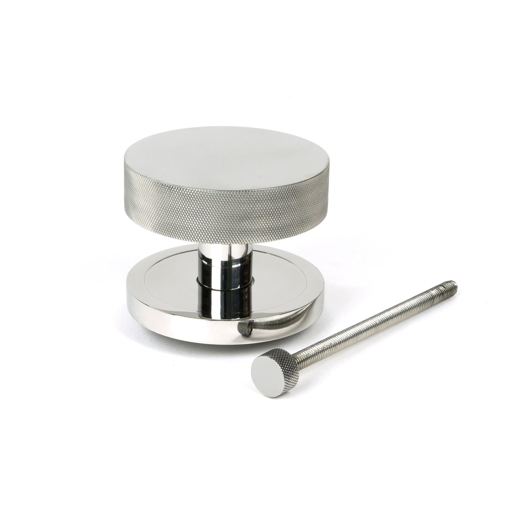 Polished Marine SS (316) Brompton Centre Door Knob (Plain) | From The Anvil - Centre Door Knobs - From The Anvil - Yester Home