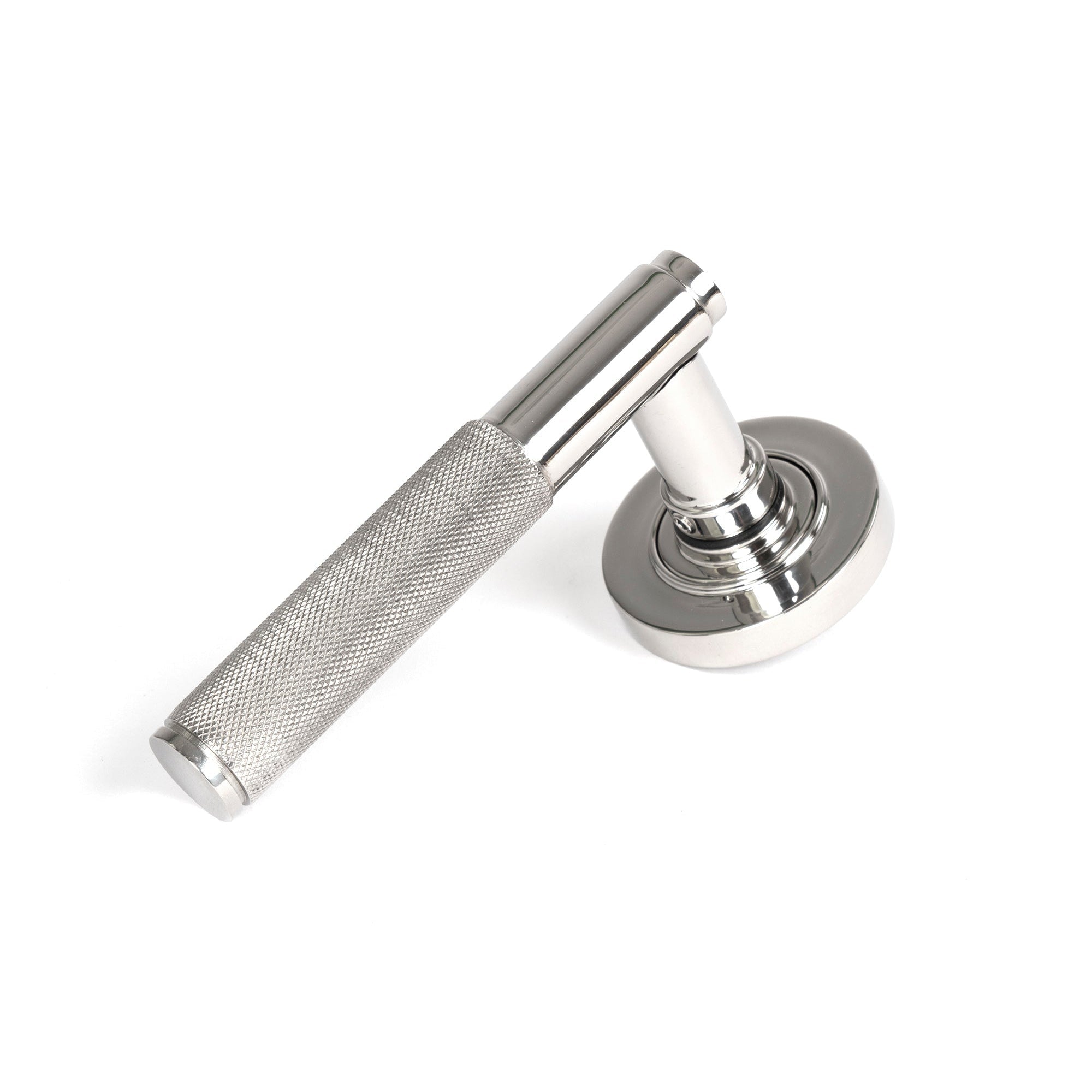 Polished Marine SS (316) Brompton Lever on Rose Set (Plain) | From The Anvil-Concealed-Yester Home
