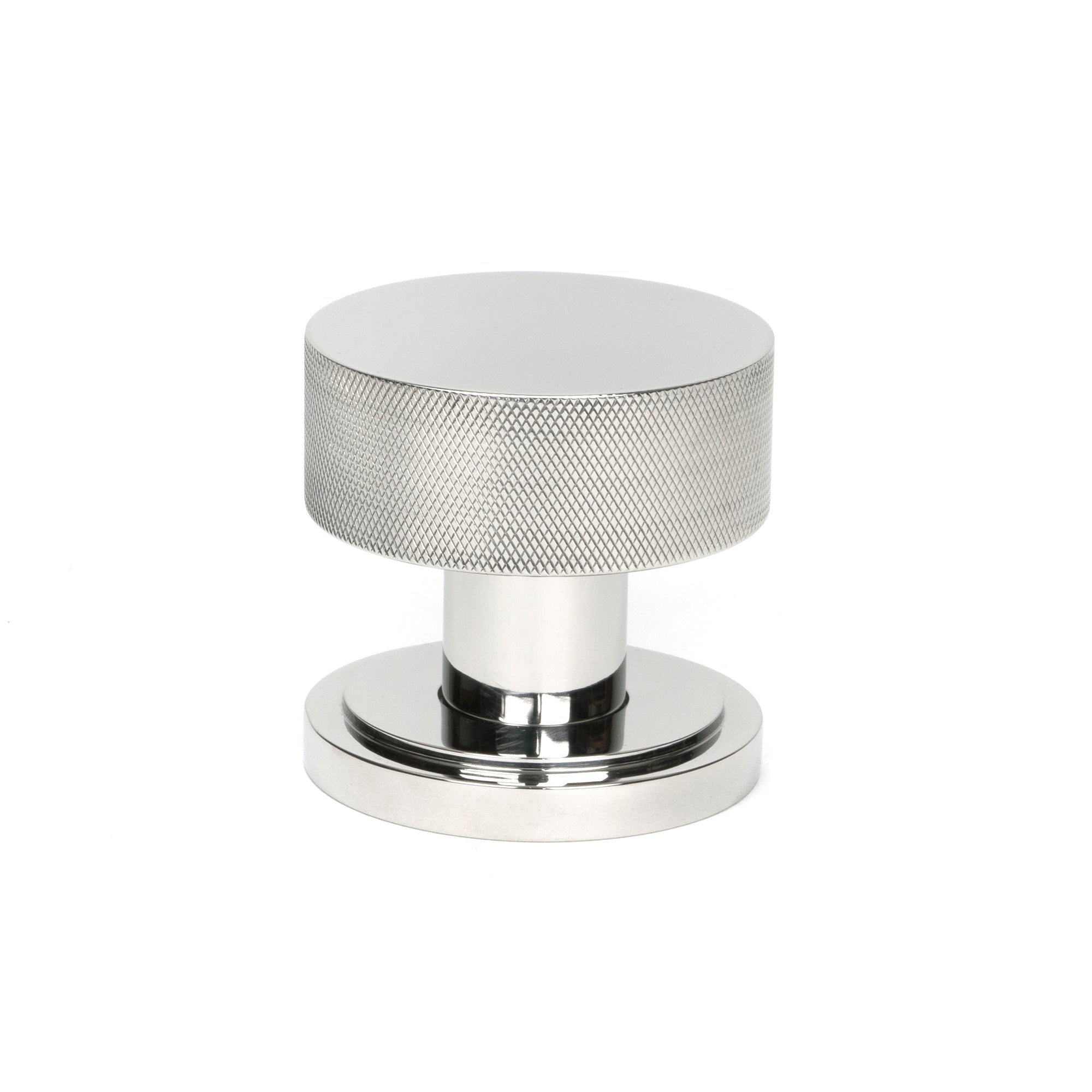 Polished Marine SS (316) Brompton Mortice/Rim Knob Set (Art Deco) | From The Anvil-Mortice Knobs-Yester Home