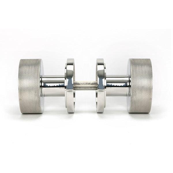 Polished Marine SS (316) Brompton Mortice/Rim Knob Set (Art Deco) | From The Anvil-Mortice Knobs-Yester Home