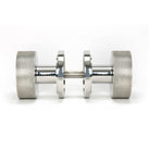 Polished Marine SS (316) Brompton Mortice/Rim Knob Set (Art Deco) | From The Anvil - Mortice Knobs - From The Anvil - Yester Home