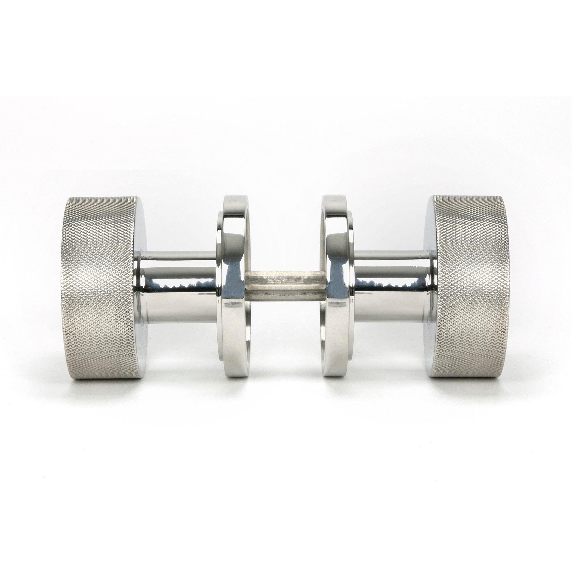Polished Marine SS (316) Brompton Mortice/Rim Knob Set (Art Deco) | From The Anvil - Mortice Knobs - From The Anvil - Yester Home