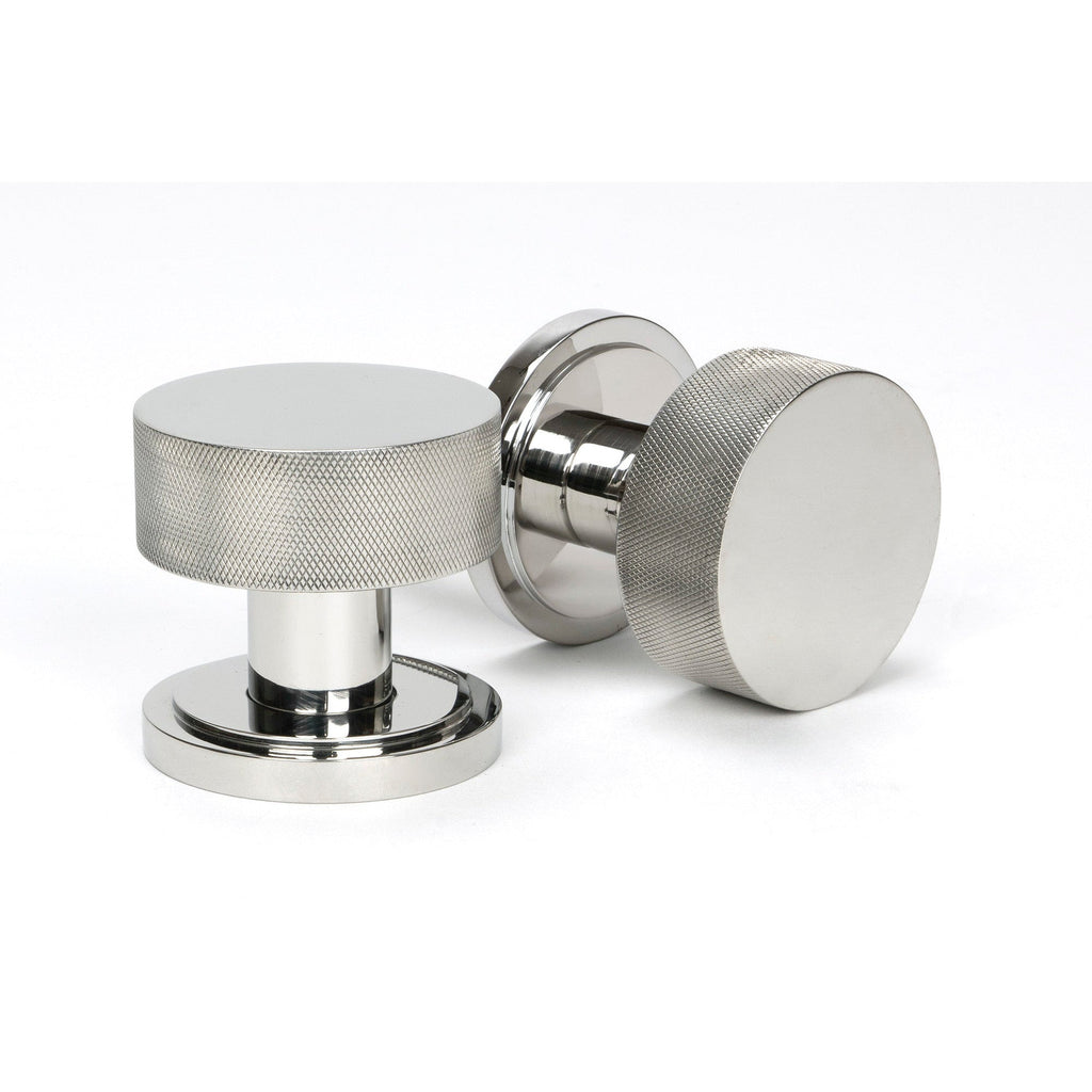 Polished Marine SS (316) Brompton Mortice/Rim Knob Set (Art Deco) | From The Anvil-Mortice Knobs-Yester Home