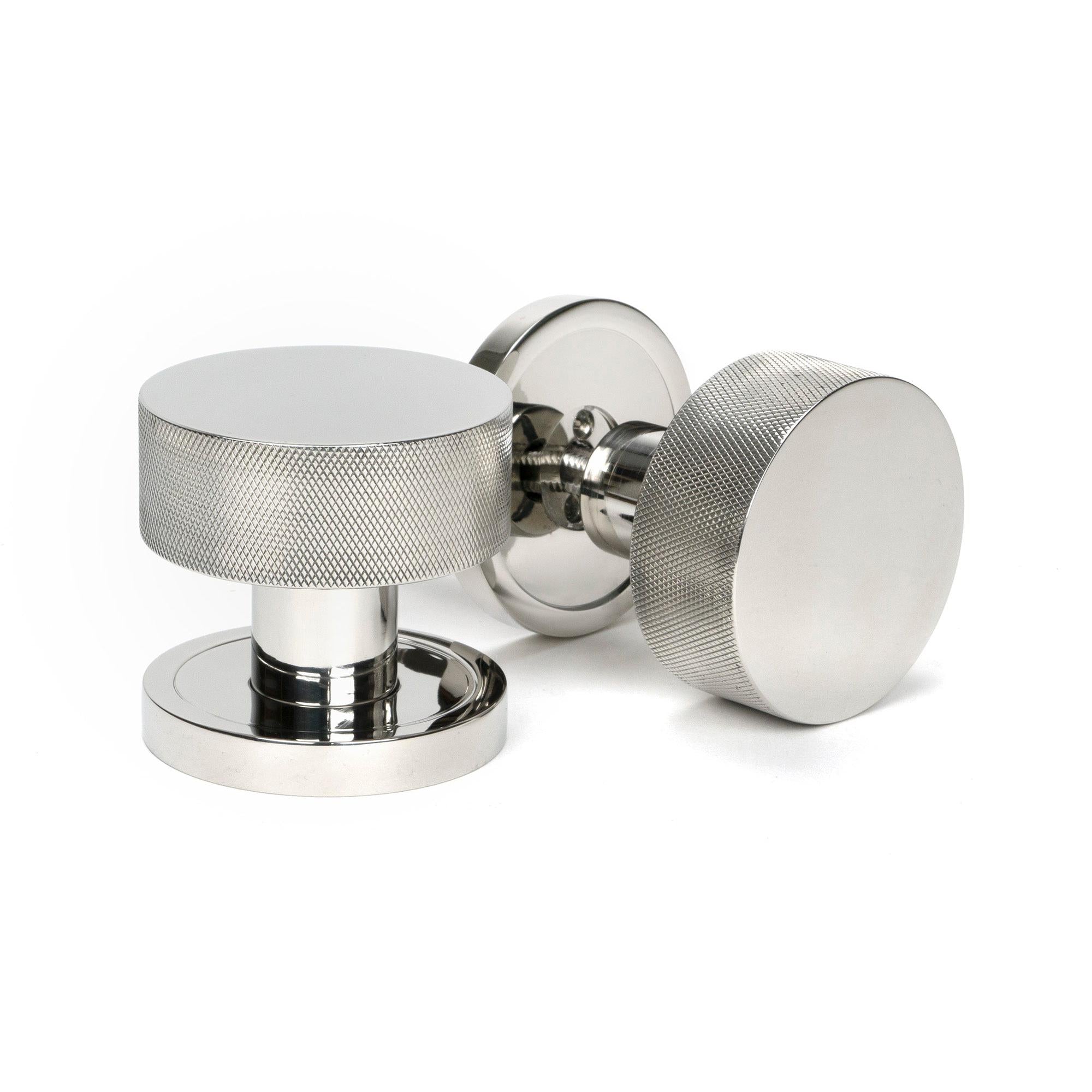 Polished Marine SS (316) Brompton Mortice/Rim Knob Set (Plain) | From The Anvil - Mortice Knobs - From The Anvil - Yester Home