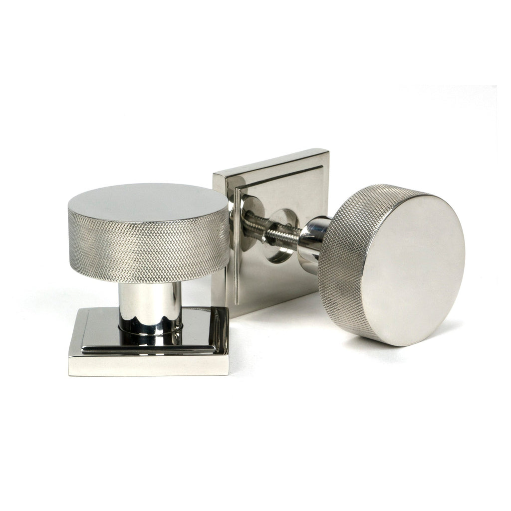 Polished Marine SS (316) Brompton Mortice/Rim Knob Set (Square) | From The Anvil-Mortice Knobs-Yester Home