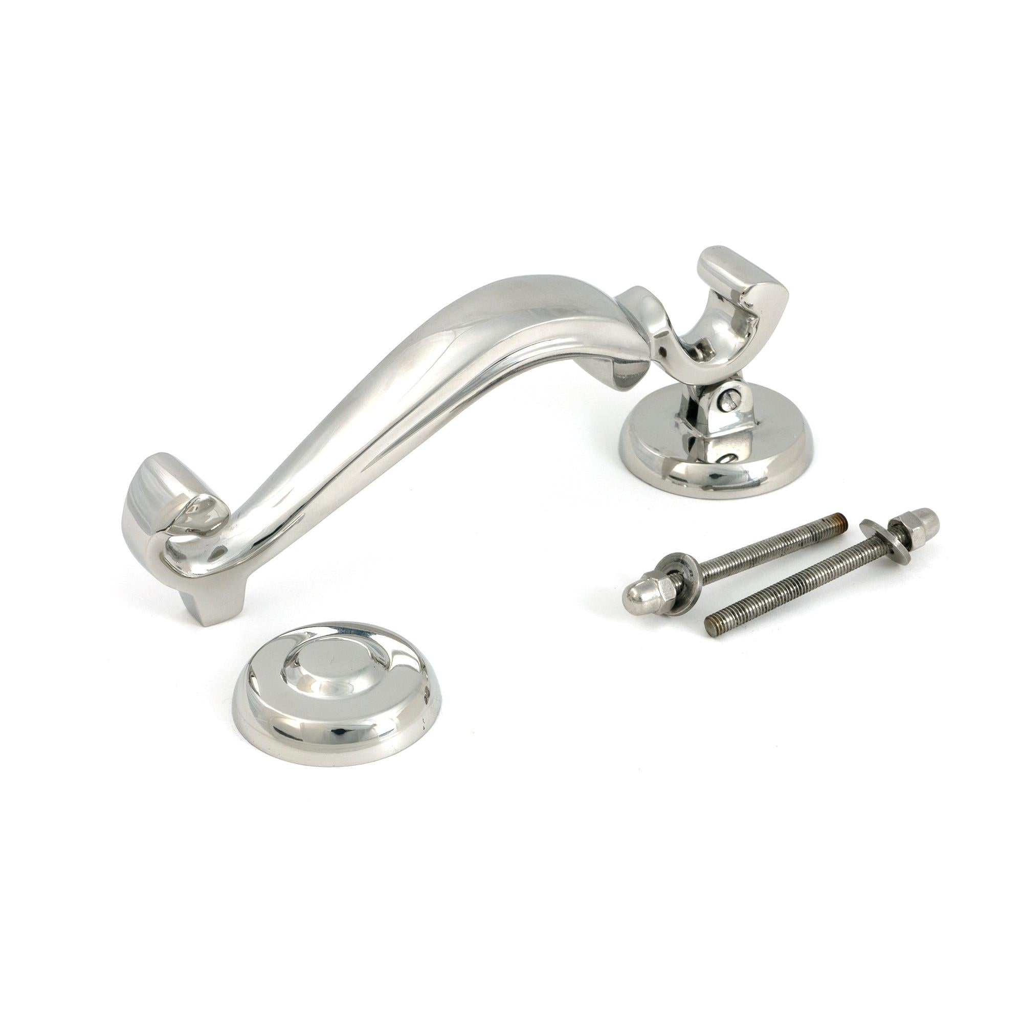 Polished Marine SS (316) Doctor's Door Knocker - Bolt-Through Door Knockers - From The Anvil - Yester Home