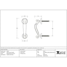 Polished Marine SS (316) Doctor's Door Knocker - Bolt-Through Door Knockers - From The Anvil - Yester Home