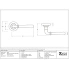 Polished Marine SS (316) Newbury Lever on Rose Set (Plain) | From The Anvil-Concealed-Yester Home