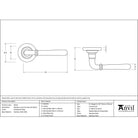 Polished Marine SS (316) Newbury Lever on Rose Set (Plain) | From The Anvil - Concealed - From The Anvil - Yester Home