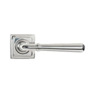 Polished Marine SS (316) Newbury Lever on Rose Set (Square) | From The Anvil-Concealed-Yester Home