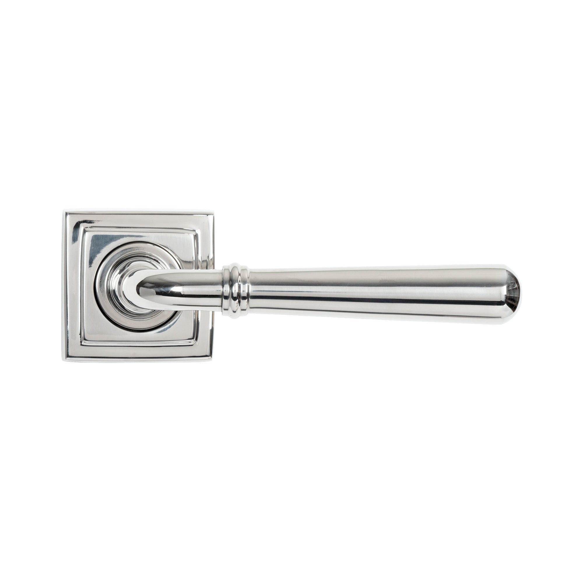 Polished Marine SS (316) Newbury Lever on Rose Set (Square) | From The Anvil-Concealed-Yester Home
