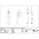 Polished Marine SS (316) Night-Vent Locking Newbury Fastener - Night-Vent Fasteners - From The Anvil - Yester Home
