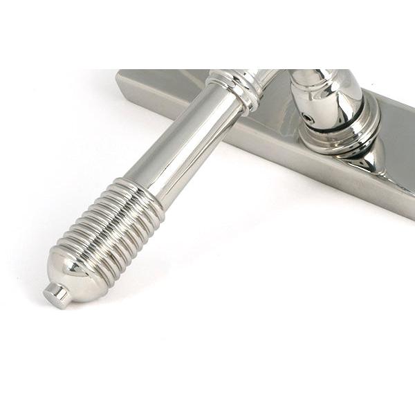 Polished Marine SS (316) Reeded Slimline Lever Espag. Lock Set - Espagnolette - From The Anvil - Yester Home