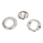Polished Marine SS (316) Round Euro Escutcheon (Art Deco) | From The Anvil-Euro Escutcheons-Yester Home