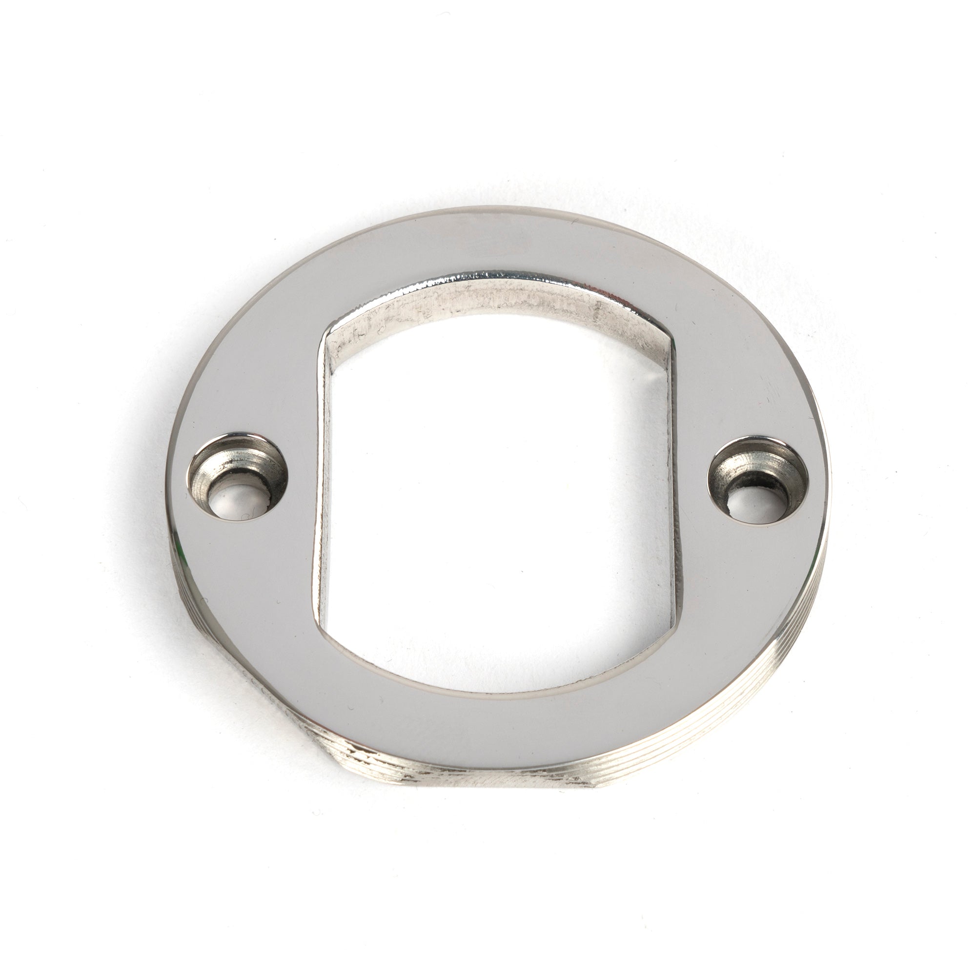 Polished Marine SS (316) Round Euro Escutcheon (Art Deco) | From The Anvil-Euro Escutcheons-Yester Home