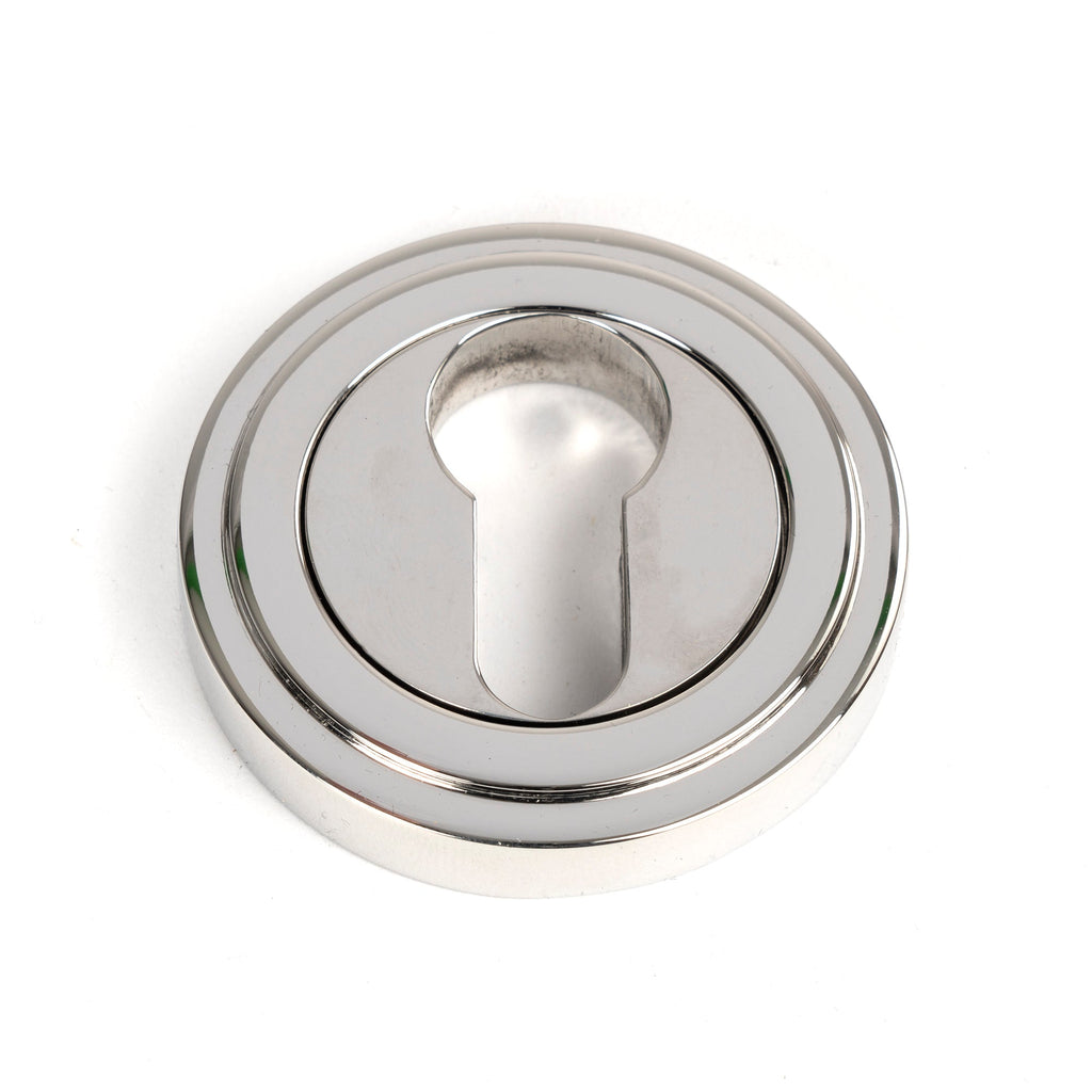 Polished Marine SS (316) Round Euro Escutcheon (Art Deco) | From The Anvil-Euro Escutcheons-Yester Home