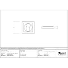 Polished Marine SS (316) Round Euro Escutcheon (Square) | From The Anvil-Euro Escutcheons-Yester Home