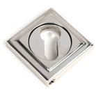 Polished Marine SS (316) Round Euro Escutcheon (Square) | From The Anvil - Euro Escutcheons - From The Anvil - Yester Home