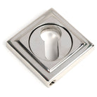 Polished Marine SS (316) Round Euro Escutcheon (Square) | From The Anvil-Euro Escutcheons-Yester Home