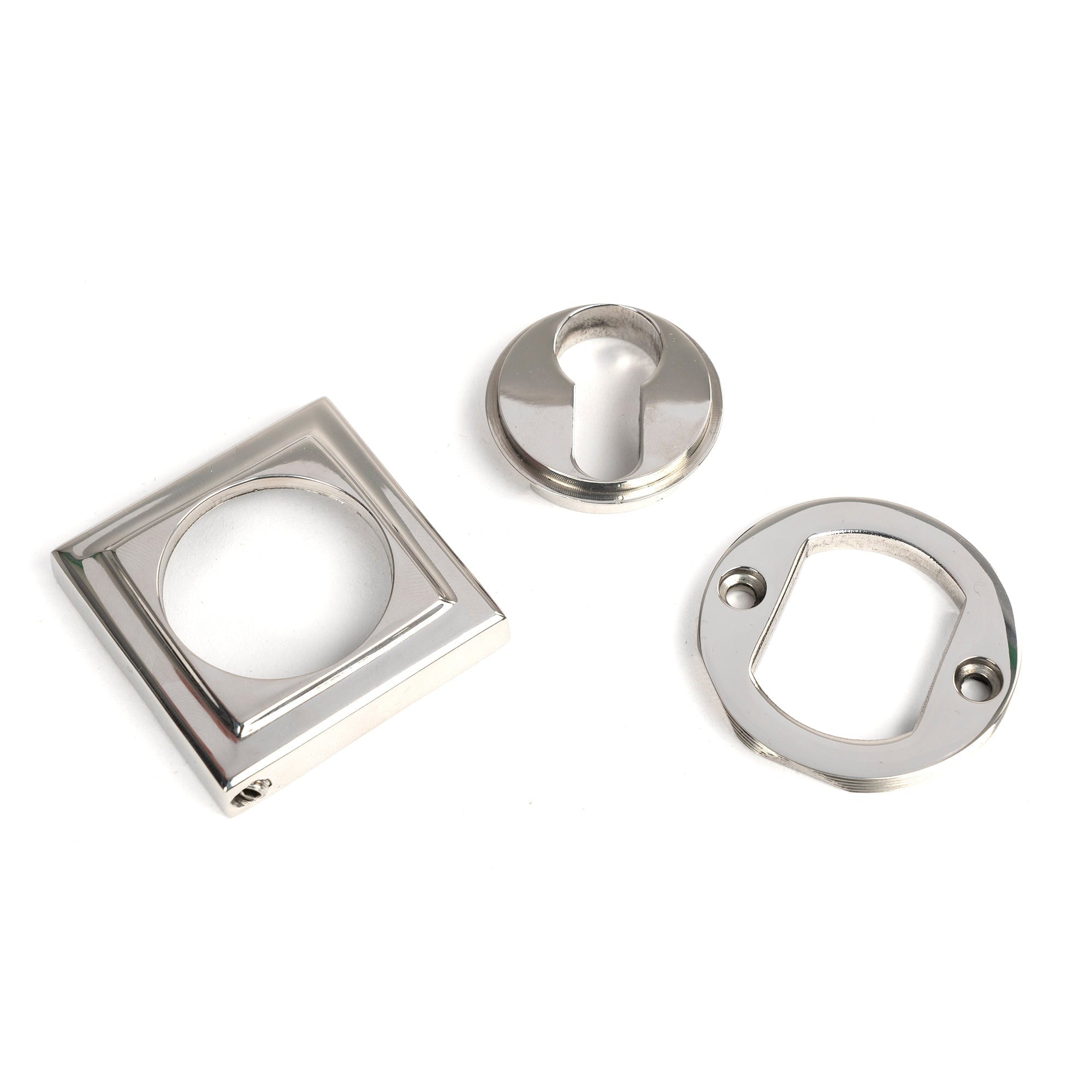 Polished Marine SS (316) Round Euro Escutcheon (Square) | From The Anvil-Euro Escutcheons-Yester Home