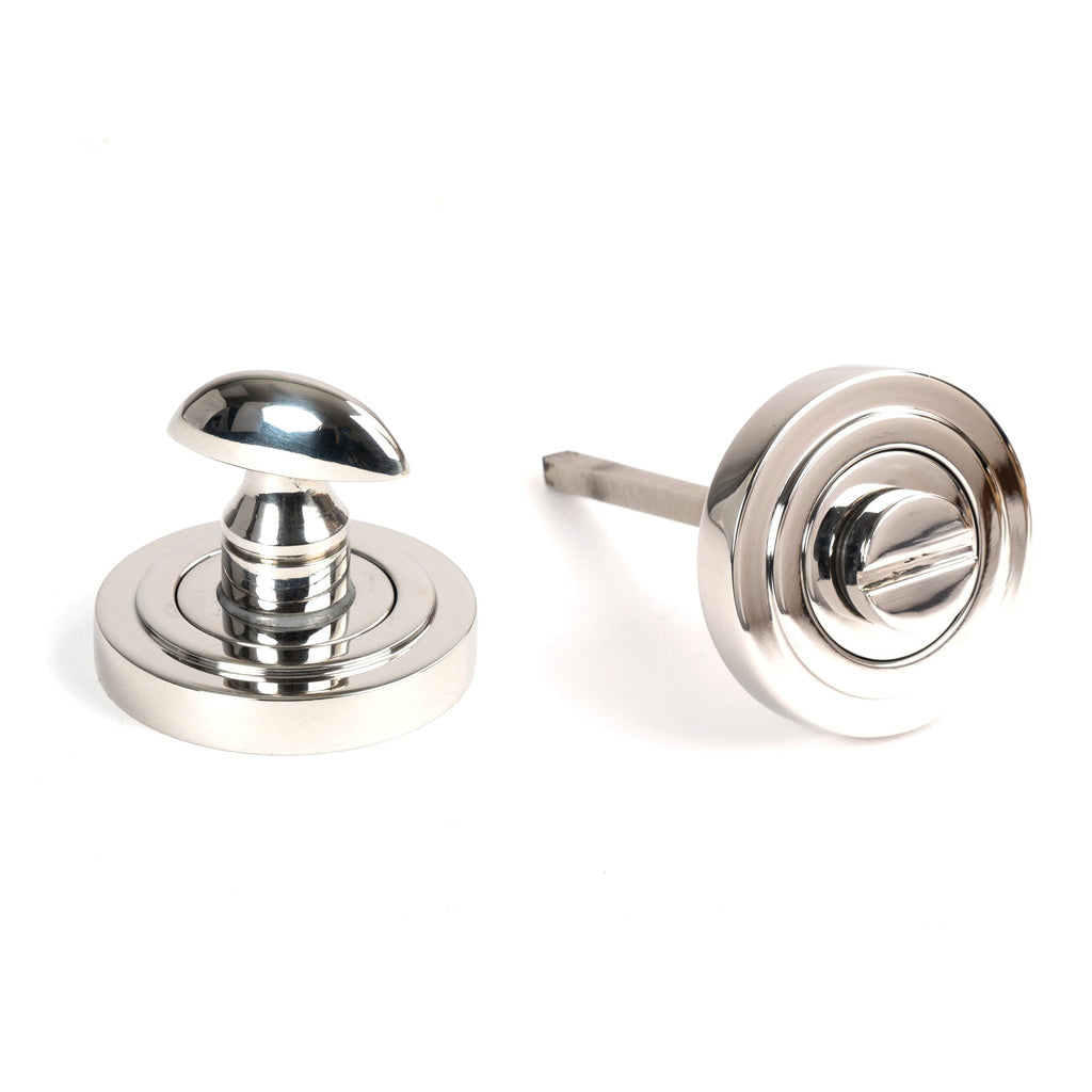 Polished Marine SS (316) Round Thumbturn Set (Art Deco) | From The Anvil-Thumbturns-Yester Home