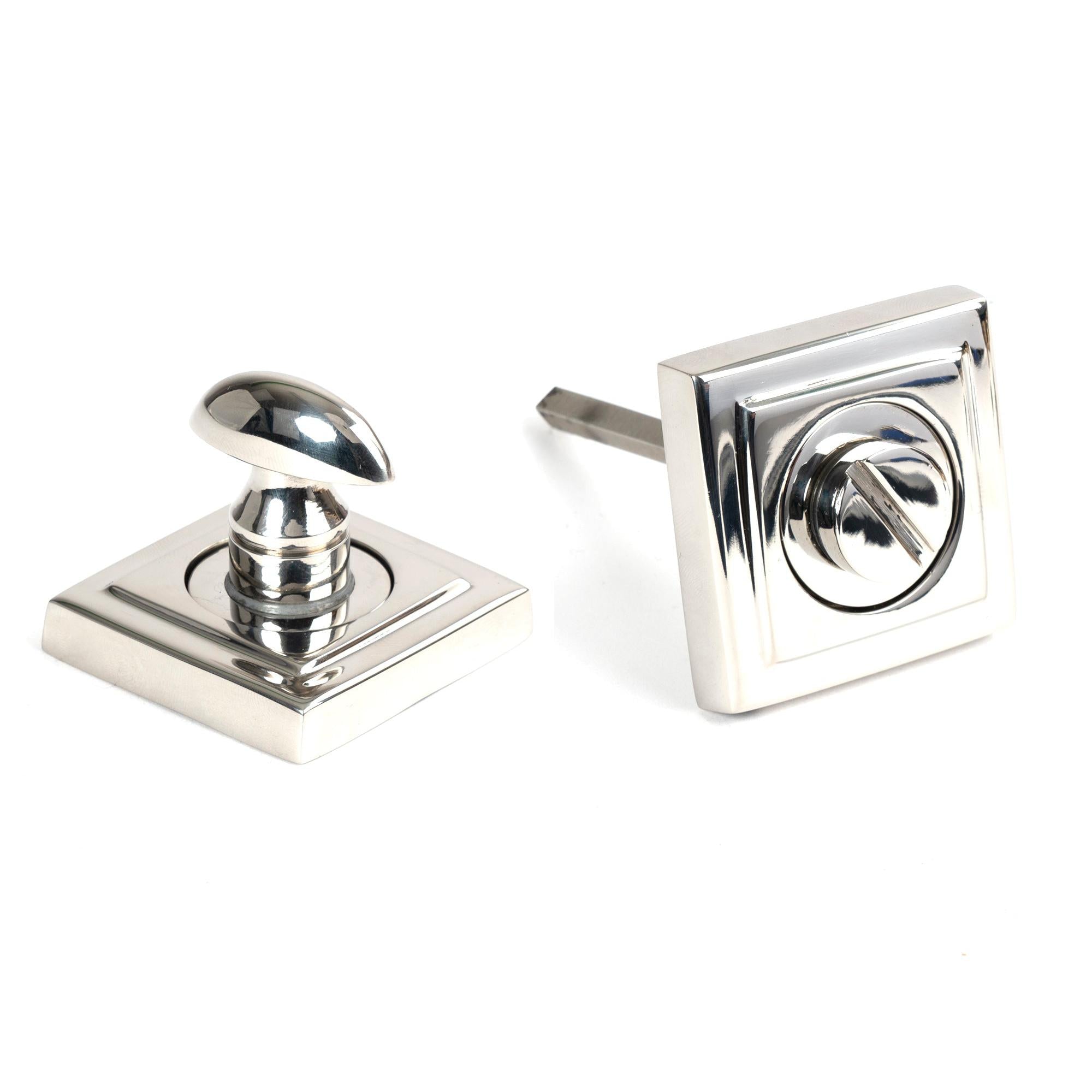 Polished Marine SS (316) Round Thumbturn Set (Square) | From The Anvil - Thumbturns - From The Anvil - Yester Home