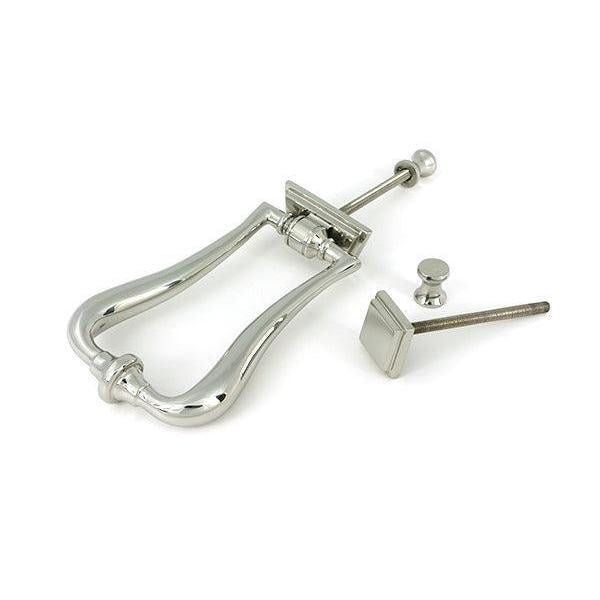 Polished Marine SS (316) Slimline Art Deco Door Knocker - Bolt-Through Door Knockers - From The Anvil - Yester Home