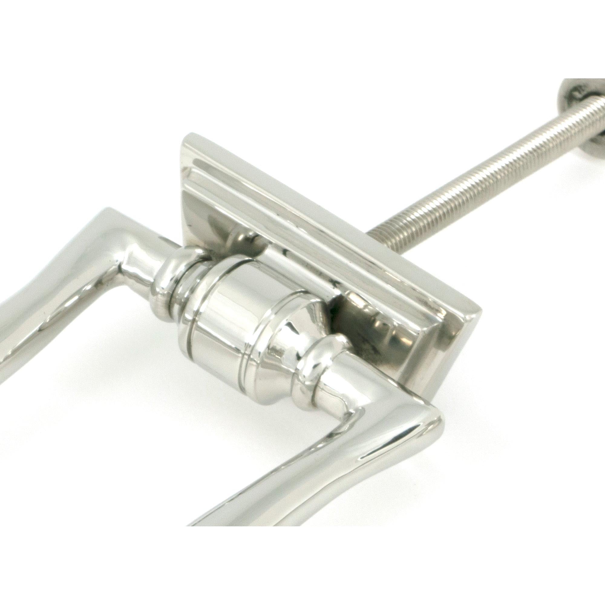 Polished Marine SS (316) Slimline Art Deco Door Knocker - Bolt-Through Door Knockers - From The Anvil - Yester Home