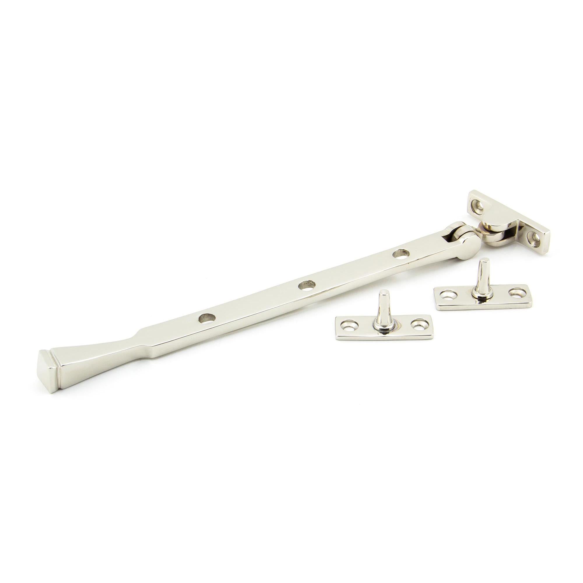 Polished Nickel 10" Avon Stay | From The Anvil - Stays - From The Anvil - Yester Home