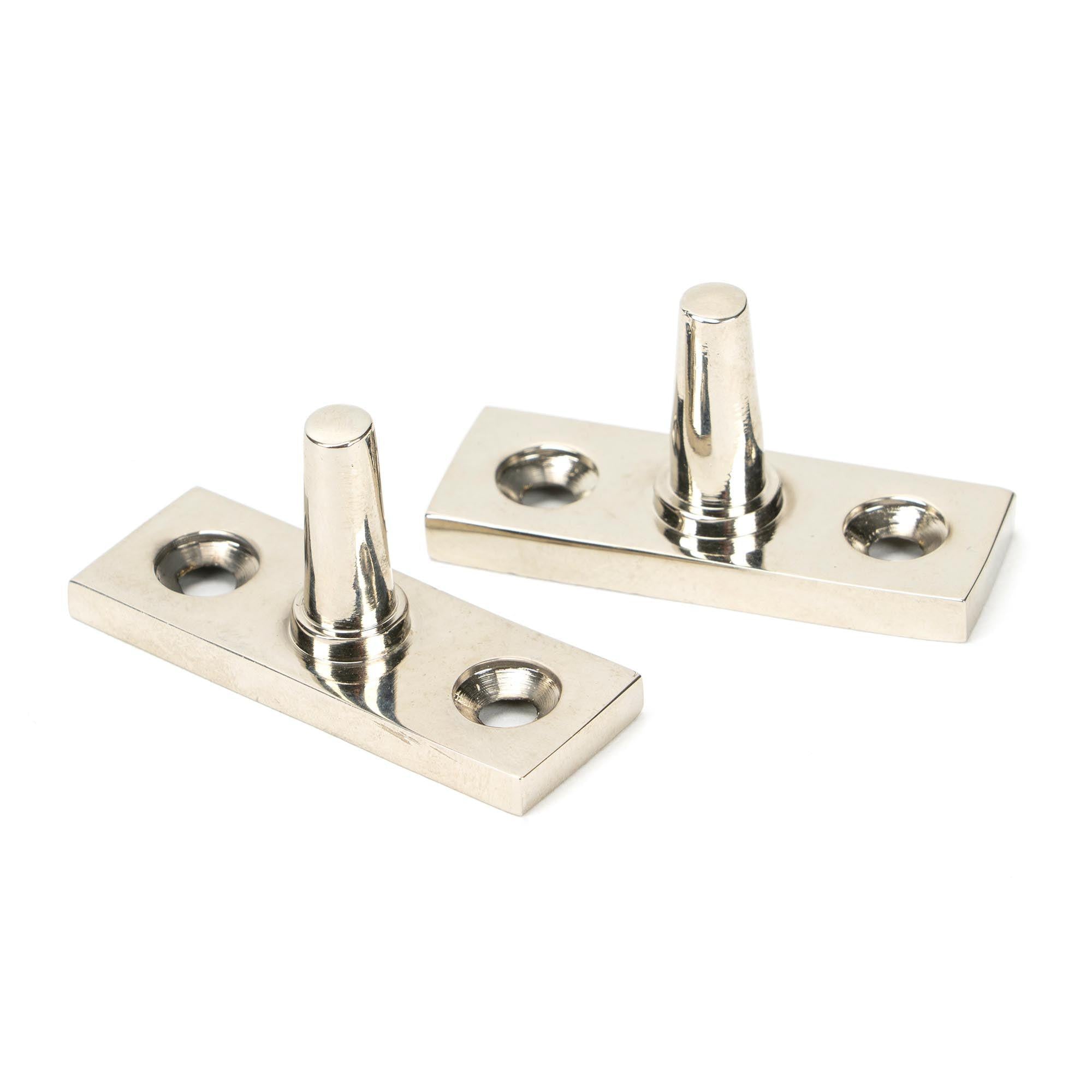 Polished Nickel 10" Hammered Newbury Stay | From The Anvil - Stays - From The Anvil - Yester Home