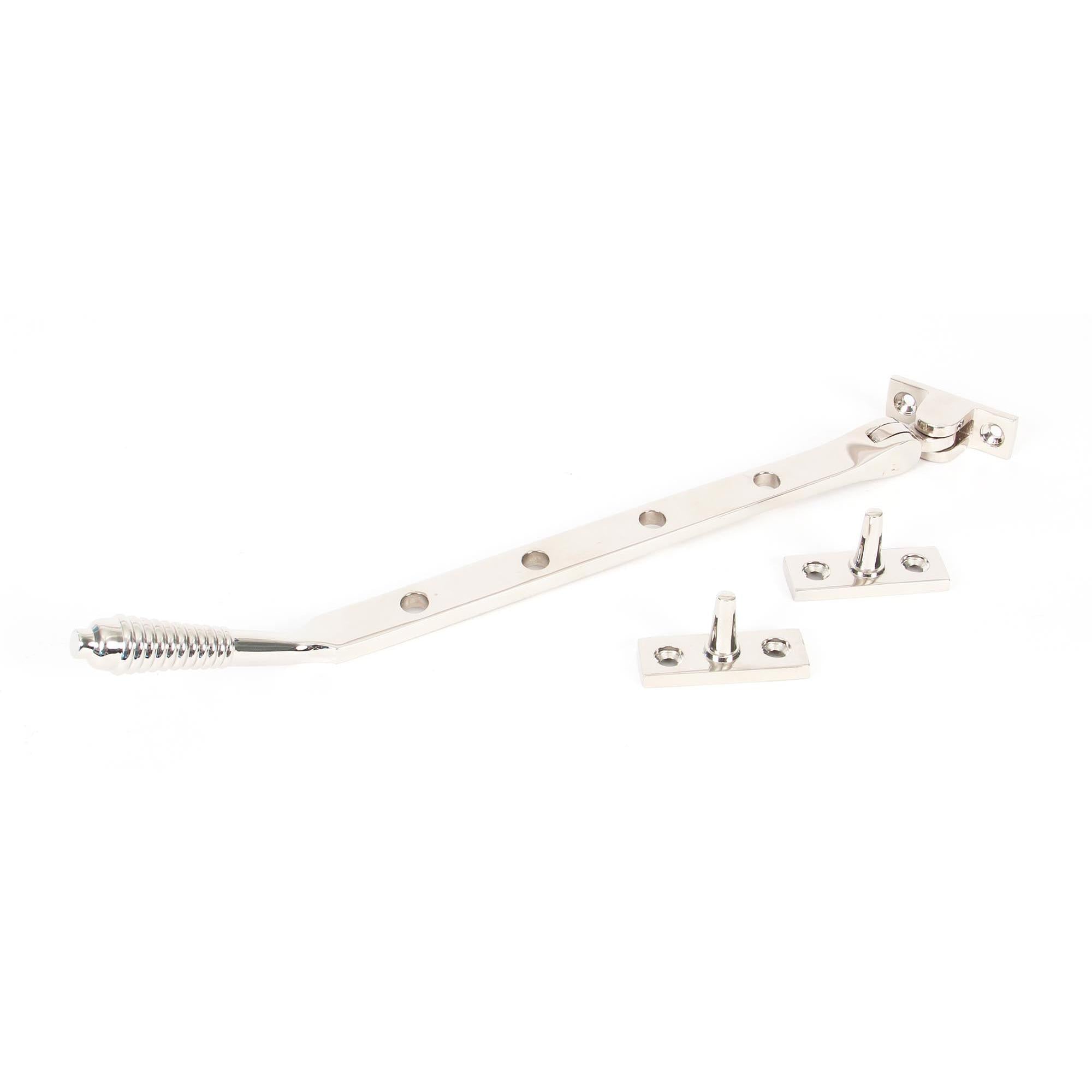 Polished Nickel 10" Reeded Stay | From The Anvil - Stays - From The Anvil - Yester Home