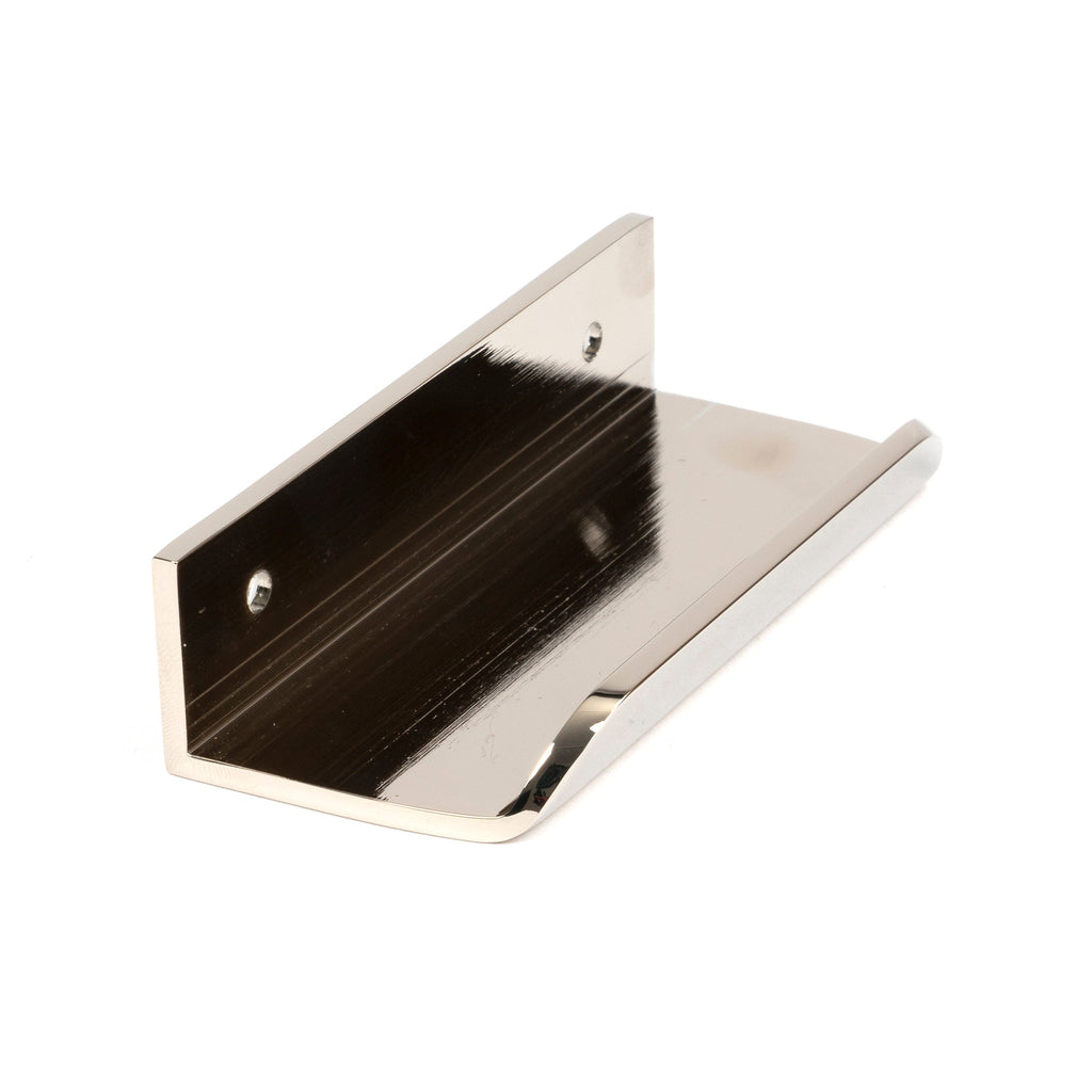 Polished Nickel 100mm Moore Edge Pull | From The Anvil-Cabinet Pulls-Yester Home