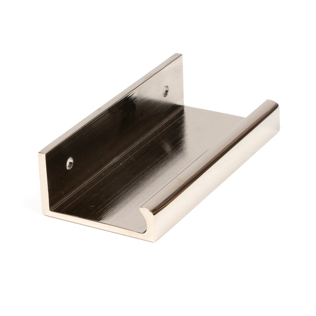 Polished Nickel 100mm Plain Edge Pull | From The Anvil