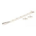 Polished Nickel 12" Hammered Newbury Stay | From The Anvil - Stays - From The Anvil - Yester Home