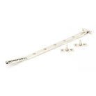 Polished Nickel 12" Hammered Newbury Stay | From The Anvil-Stays-Yester Home