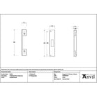 Polished Nickel ½" Rebate Kit for Dead Lock - Deadlocks & Deadbolts - From The Anvil - Yester Home