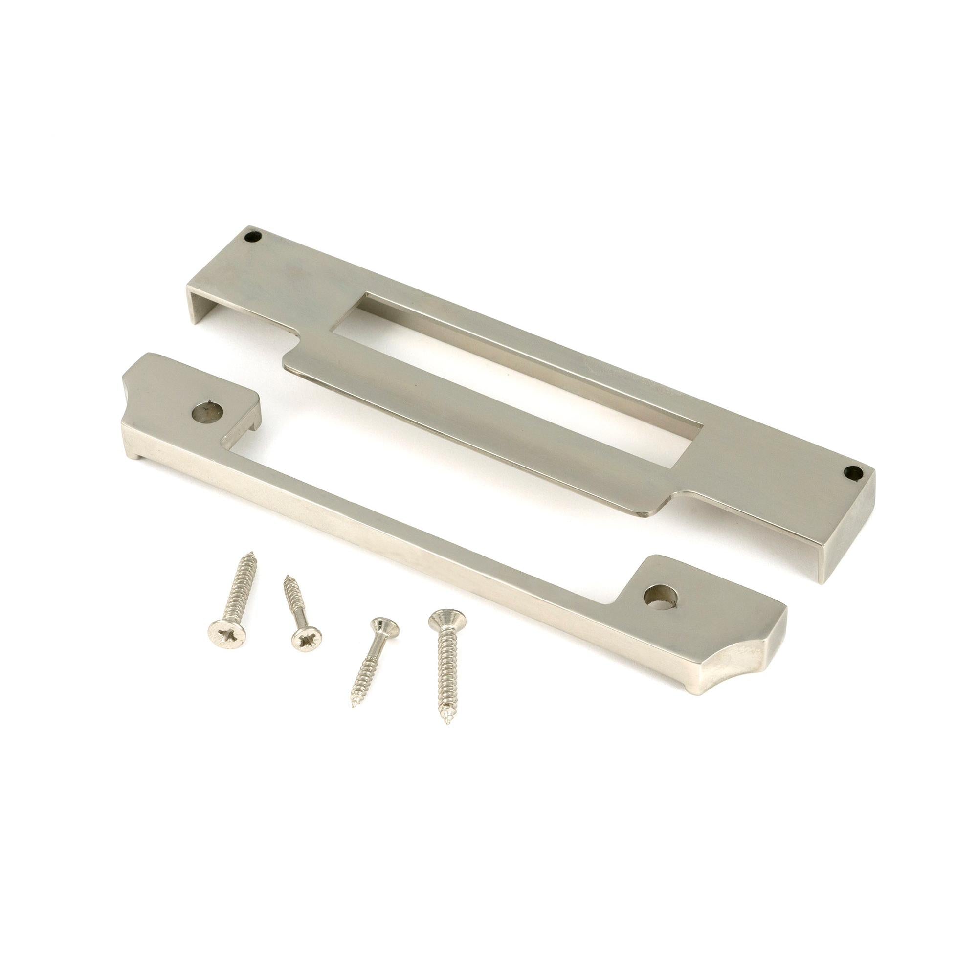 Polished Nickel ½" Rebate Kit for Euro Sash Lock - Euro Locks - From The Anvil - Yester Home