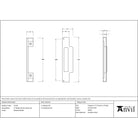 Polished Nickel ½" Rebate Kit for Sash Lock - Sash Locks - From The Anvil - Yester Home