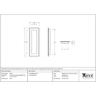 Polished Nickel 175mm Art Deco Rectangular Pull | From The Anvil-Cabinet Pulls-Yester Home