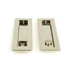 Polished Nickel 175mm Art Deco Rectangular Pull -Privacy Set | From The Anvil-Cabinet Pulls-Yester Home
