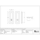 Polished Nickel 175mm Plain Rectangular Pull - Privacy Set | From The Anvil-Cabinet Pulls-Yester Home
