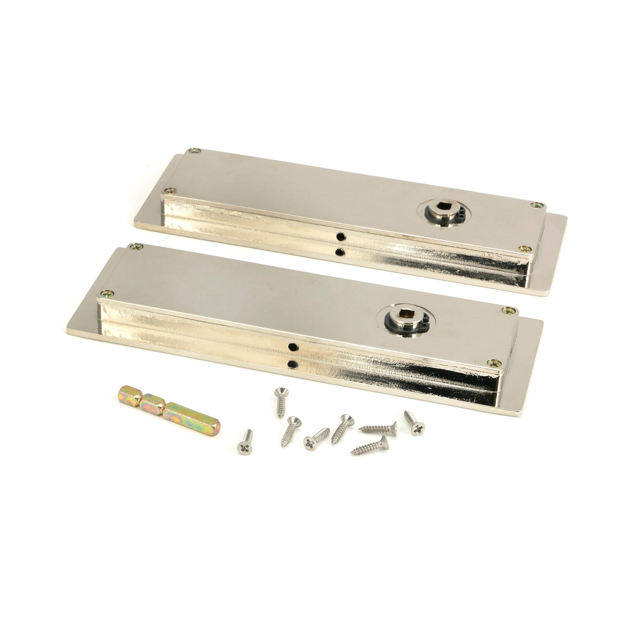 Polished Nickel 175mm Plain Rectangular Pull - Privacy Set | From The Anvil - Cabinet Pulls - From The Anvil - Yester Home