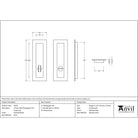 Polished Nickel 175mm Plain Rectangular Pull - Privacy Set | From The Anvil - Cabinet Pulls - From The Anvil - Yester Home