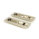 Polished Nickel 175mm Plain Rectangular Pull - Privacy Set | From The Anvil-Cabinet Pulls-Yester Home