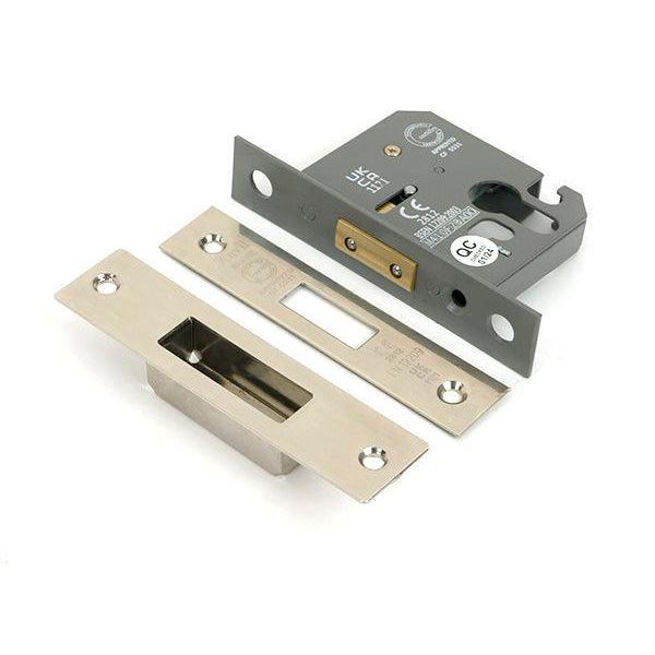 Polished Nickel 2½" Euro Profile Dead Lock - Deadlocks & Deadbolts - From The Anvil - Yester Home