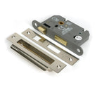 Polished Nickel 2½" Heavy Duty Bathroom Mortice Lock - Bathroom Locks - From The Anvil - Yester Home