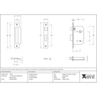 Polished Nickel 2½" Heavy Duty Bathroom Mortice Lock - Bathroom Locks - From The Anvil - Yester Home